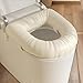 Ioensy Toilet Seat Riser, Flexible Universal Fit Raised Toilet Seat Cushion Adds 3 Inches for Patients Seniors, Beige