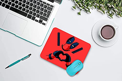 Image of ZORI Avengers - Deadpool in RED Background Gaming Mouse Pad - Computer Laptop PC| WFH Office | Anti-Skid, Anti-Slip, Rubber Base | Avengers Superhero | (Deadpool 02 RED)