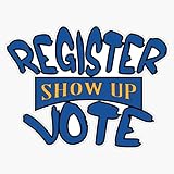 LAD Studio Ukraine Register Show Up Vote Blue Letters - Artist Profit to Ukrainian Army and Refugee Crisis - Eurovision - Kyiv - #Standwithukraine Sticker Bumper Sticker Vinyl Decal 5""
