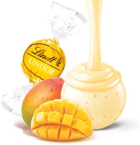 LINDT LINDOR - MANGOES & CREAM WHITE CHOCOLATE TRUFFLES (32)