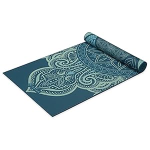 Gaiam Yoga Mat – Premium 6mm Print Reversible Extra Thick Non Slip Exercise & Fitness Mat for All Types of Yoga, Pilates & Floor Workouts (68″ x 24″ x 6mm Thick)