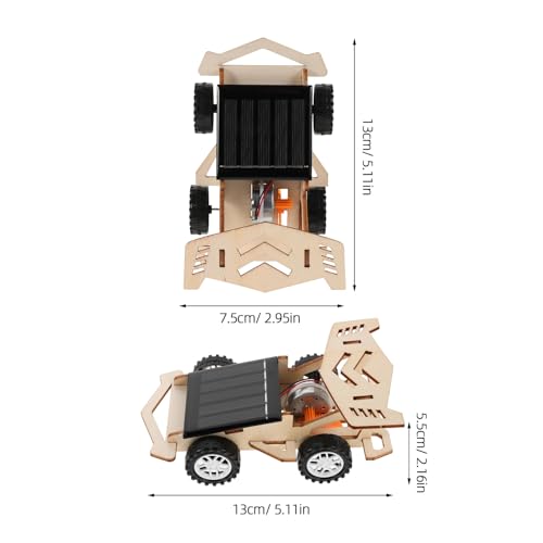 SOPOTUTU Kit de Coche Solar de Madera para Niños, Robot de Energía Solar DIY, Tamaño Mediano, Juguete Educativo Stem para Experimentos Científicos Escolares, Kit de 3 Modelos - imagen 2