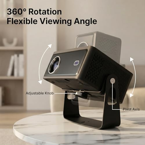 DAWASAPAT MINI Tabletop Projector Holder Mount with 1/4\" Screw & Cable Ties, Easy Setup Stand for Most Projectors for Home, Office, Outdoor Projection