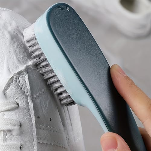 1 Pack Shoes Cleaning Brush, Handheld Scrubbing Brush–Multifunctional Cleaning Tools for Shoes, Laundry, Tile, Bathtub/Blue