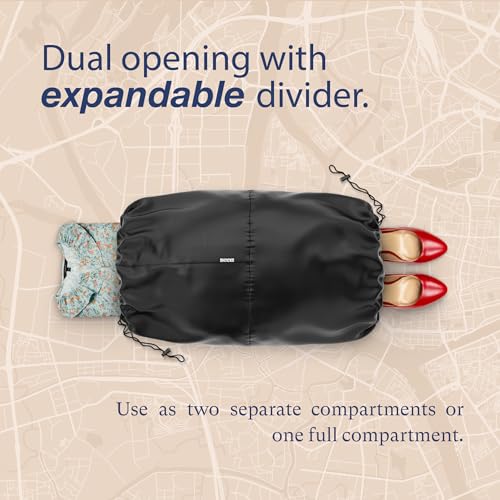 Shacke 6 Set Packing Cubes for Travel Lightweight Luggage Organizer (Pure Black)
