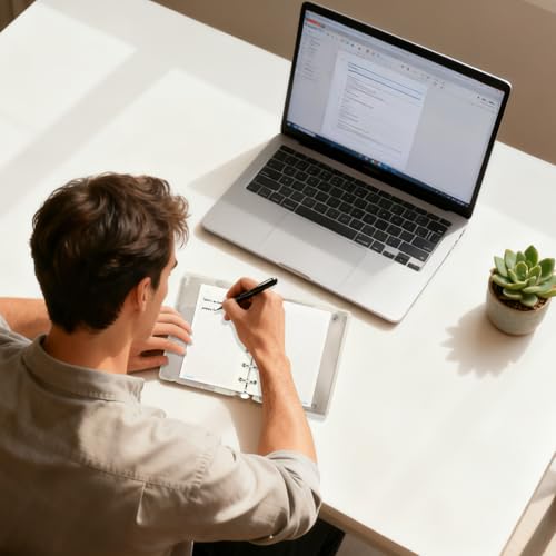 A7 Notizbuch Nachfüllbar mit Elastischem Band & Macaron Haftnotizen – Praktischer Organizer mit 6 Ringen, Stifthalter und Taschen für Büro, Schule, Reisen & Persönliche Planung