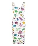  VERSACE JEANS COUTURE Slim Fit Kleid für den Sommer 2020, Schlauch, Weiß 40
