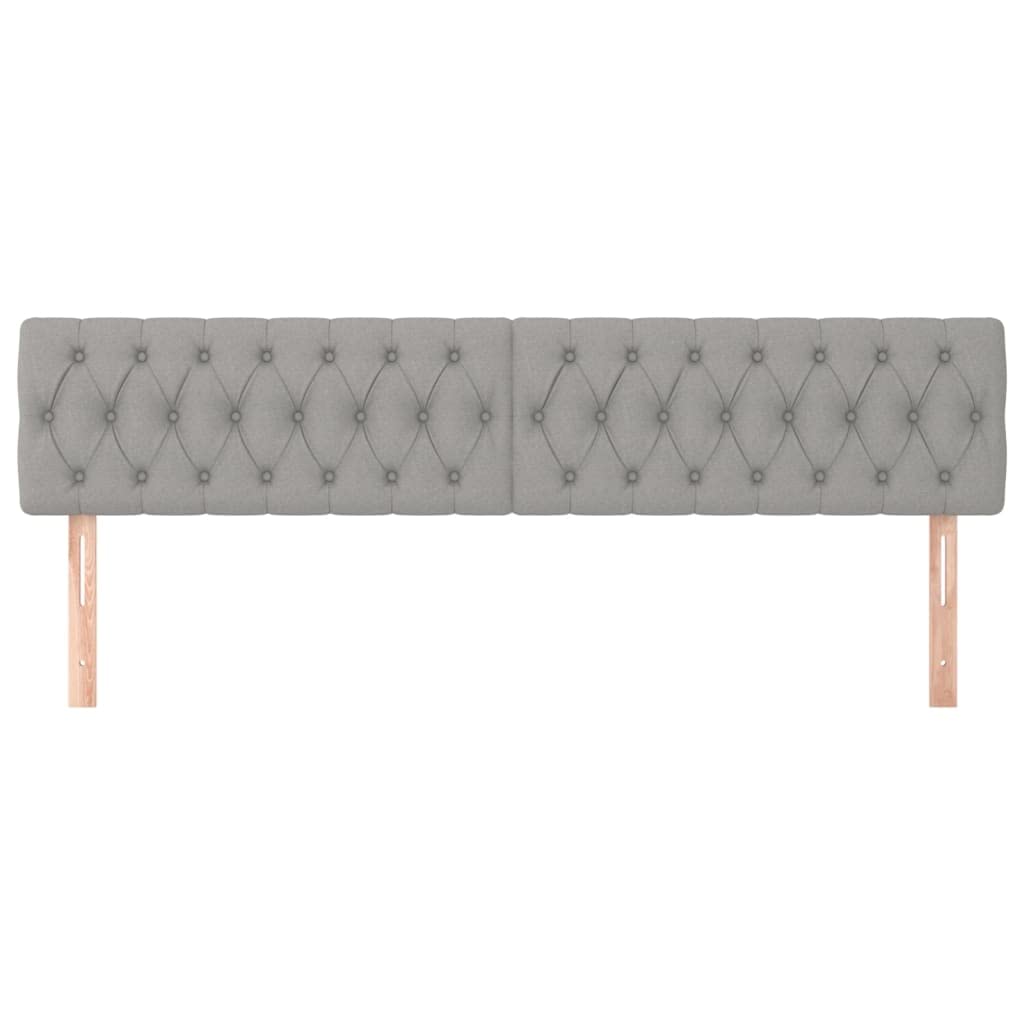 vidaXL Testiera Grigio Chiaro 180x7x78/88 cm in Tessuto