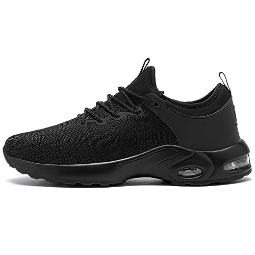 Foto von LARNMERN PLUS Sicherheitsschuhe Herren Arbeitsschuhe Damen Wasserdicht Leicht Stahlkappenschuhe Luftkissen Komfort Sportlich Schutzschuhe rutschfest Küche (Schwarz,42EU)