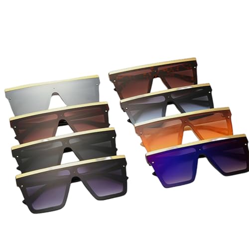 Lunettes de soleil oversize vintage à rayures et verres dégradés UV400