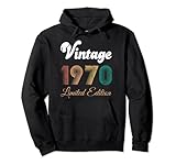 vintage 1970 edizione limitata 50° compleanno regalo felpa con cappuccio