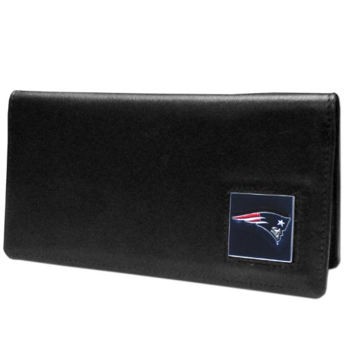 NFL Siskiyou Sports Fan Shop New England Patriots Leather Checkbook Cover One Size Black