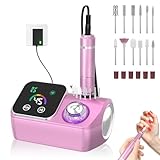 PYVOLA Professional Electric Nail Drill E-File Machine - 45,000 RPM Corded Nail Drills Kit with Low Noise & LED Display for Shaping, Removing & Polishing Acrylic Gel Nails for Salon Home