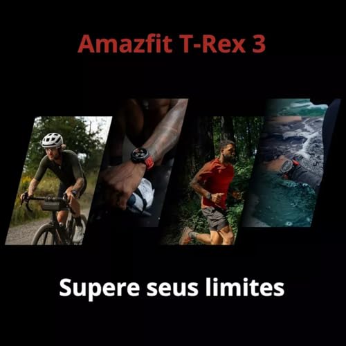 Amazfit T-rex 3 48mm smartwatch, tela de 1,5 polegadas, 10atm à prova d'água e GPS, 170 modos de fi