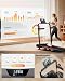 Foldable Walking Pad with Incline 15%, Under Desk Treadmill with Handle