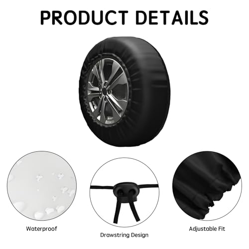 Image of Custom Spare Tire Cover Design Your Photo Text Business Logo 17 Inch | Polyester,Protectors Tire Cover,Waterproof,Dust-Proof,Universal,Fit for RV Jeep SUV Motor Travel Camper Tires