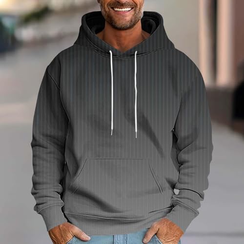 Gradient Hoodie For Men Classic Casual Long Sleeve Hooded Pullover Loose Plus Size Fall Winter Fashion Sweatshirt 20252