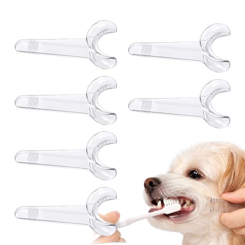 Teeth Cleaning Tools For Dogs 6 Pieces 4.72x1.38 Inche T Shape Mouth Opener