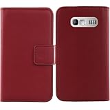 Anybird Rosso Vera Real Pelle Case per Trevi MAX 20 / MAX 20 Nero 1.77" Custodia Caso Premium Leather Cover Flip Guscio Protettiva Copertina Portafoglio Magnetico Anti Urto e Anti Graffi