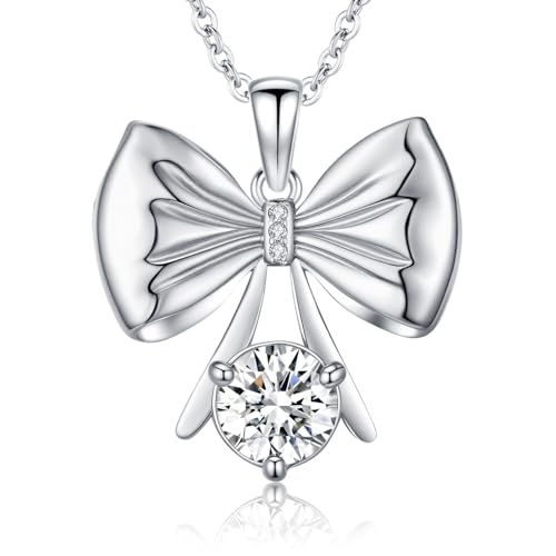 Sebina 2 Carat Moissanite Necklaces for Women 925 Sterling Silver Pendant Necklace,Anniversary Present or Valentine Christmas Mothers Day Birthday Jewelry Gifts for Mom Wife Her Girlfriend