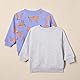 Amazon Essentials Unisex Baby French Terry Sweatshirts Mit Rundhalsausschnitt, 2er-Pack, Grau Meliert/Purpur Tiger, 18 Monate