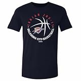 500 LEVEL Isaiah Joe Oklahoma City Thunder Shirt - Isaiah Joe Oklahoma City Thunder Player Ball WHT (True Navy, Large)