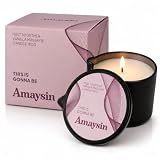 Amaysin Bougie de Massage Vanille 180g - Idée Cadeau...