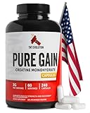 TNT Evolution Creatine Monohydrate Capsules – 750mg Capsule for Men & Women – 60 Serving – Pure Micronized Creatine for Strength, Fitness & Sport – 240 Count, Gluten Free Nutritional Supplement