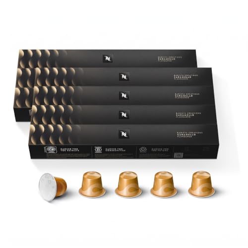 Nespresso Capsules Original Line, Caramello, Medium Roast Espresso Coffee, 50 Count Espresso Coffee Pods (Pack of 2)