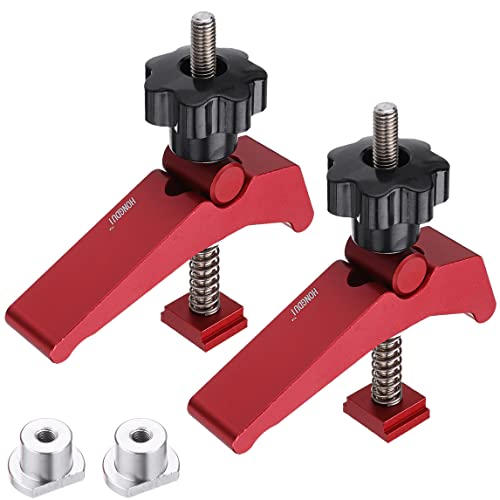 2 Pack T Track Hold Down Clamps Woodworking T Slot Clamp 20mm Dog Hole