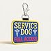 Service Dog - Full Access ID Patch Tag - Clips to Service Dog Vest, Harness, Collar, Leash, or Carrier - Includes 5 Law Handout Cards