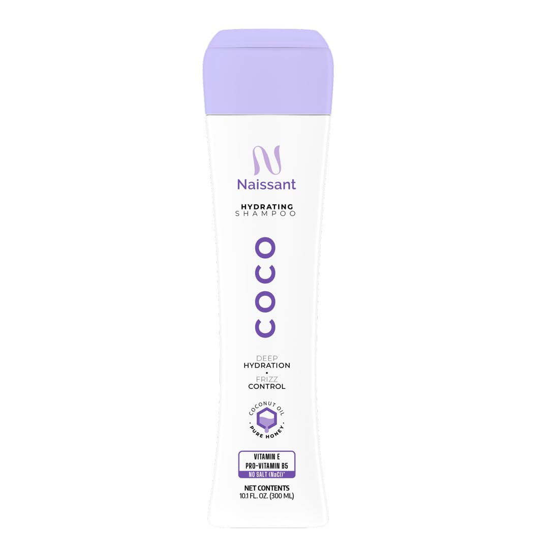 naissant Coconut Shampoo | Deep Repairing and Hydrating Dry Hair | Moisturizing, Protector for Dry, Damaged, Color Treated & Natural Hair | Salt &
