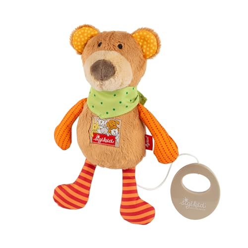 Peluche musicale ours sigikid Red Stars pour bercer les bébés