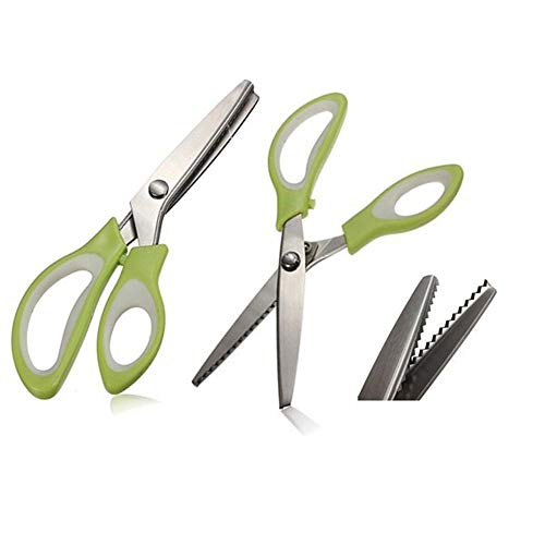Pinking Shears, Opacc Professional Fabric Stainless Steel Comfort Grips Scissors Dressmaking Pinking Shears Craft Zig Zag Cut #TOP5