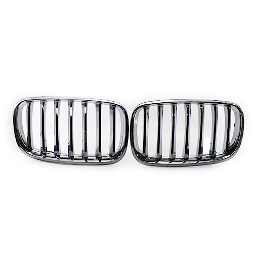 Grille d'aération du flux d'air calandre avant de voiture chrome pour BMW E70 E71