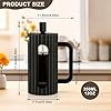 wedrink French Press Coffee Maker Cafetiere 350ml/12oz French Press Caffettiera Brewer Tea Maker with Heat Resistant Borosilicate Glass Stainless Steel Filter Black