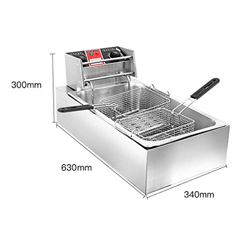 VVHUDA Kommerzielle Doppelzylinder Fritteuse Edelstahl Braten Blau Intelligente Temperaturregelung Restaurant Ausrüstung Energie Sparen Kleine Geschenk – Bild 4