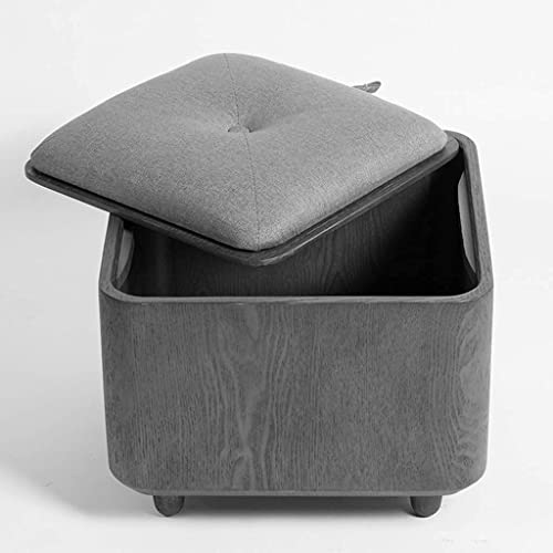 Chaussures banc-repose-pieds bois massif pour rangement de salon - 6