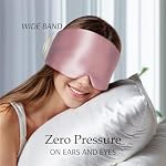Zenssia 100% Mulberry Silk Sleep Mask Eye Mask for Man and Woman with Adjustable Headband, Full Size Large Sleep Mask & Blindfold for Total Blackout for All Night Sleep, Travel & Nap- Light Plum - Image 5