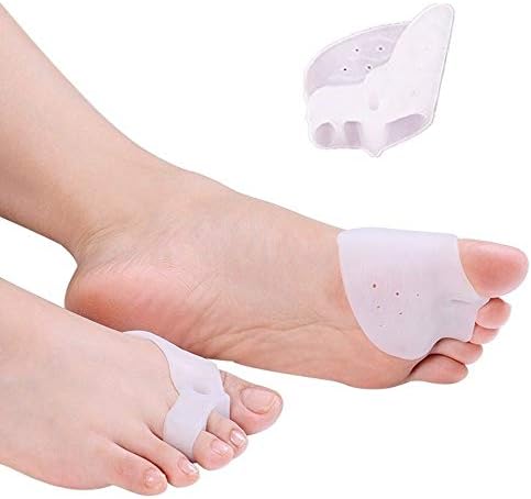 2 Pairs Toe Separators, Toe Guard, Silicone Toe Spacer, Tailors Bunion Corrector, Hammer Toe Corrector Treatment for Men and Women
