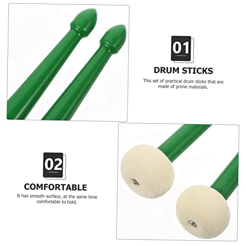 Baquetas dobles para batería SHOWERORO, de fieltro y nylon, ligeras para práctica y jazz miniatura 5