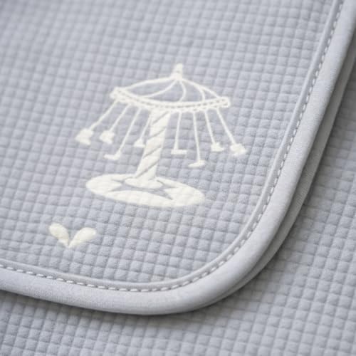 Image of 100% Cotton 6-Layer Muslin Baby Blanket | Super Soft, Breathable & All Seasons Multipurpose Blanket for Babies (Caraousel - Grey)