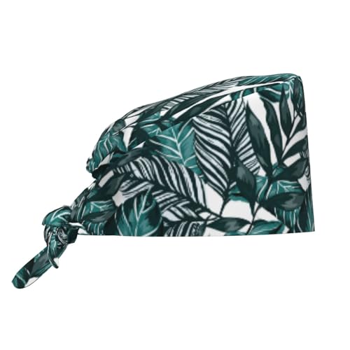 Image of Working Cap Scrub Cap with Sweatband Adjustable Unisex Women Tie Back Hat Nurse Surgical Caps
