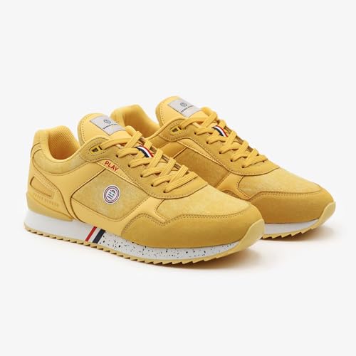 Serge Blanco Chamonix Herren Sneakers Vintage Canvas Zitrone – Herrenschuhe, Zitronengelb, 40