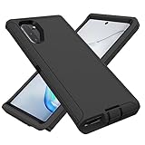 for Samsung Galaxy Note 10 Case (NOT for Note 10 Plus), Heavy Duty Defender Case Dustproof Shockproof Protection 3 in 1 Rugged Cover for Samsung Galaxy Note 10 6.3 inch (Black)