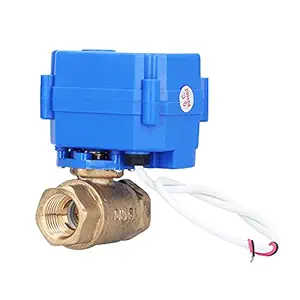 Motorized Ball Valve, Brass DN15 Mini Hydraulic Motorized Ball Valve for Hydraulic Equipment