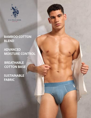 Image of U.S. Polo ASSN. Men's PB006 Bamboo Comfort Briefs for All-Day Freshness - Pack of 1