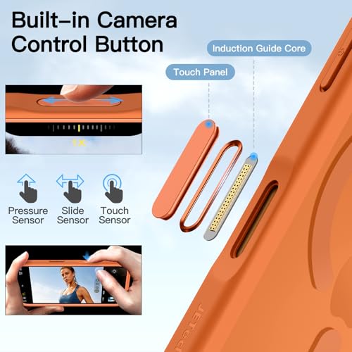 Image of JETech Case for iPhone 17 Pro, 360 Protection, Orange