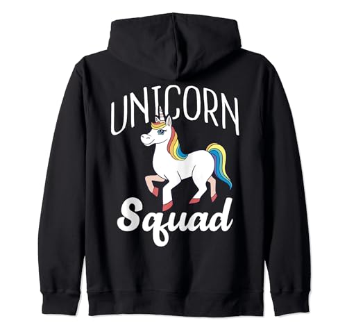 Unicorn Squad Rainbow Lindo Sudadera con Capucha