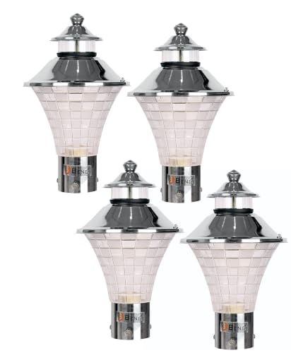 Image of BENE Geruit Outdoor Lamp 18 Cms (SS Pack of 4 Pcs) | Outdoor, lamp, light, Gate, Garden ,CFL, LED, Porch, terrace, Bene,